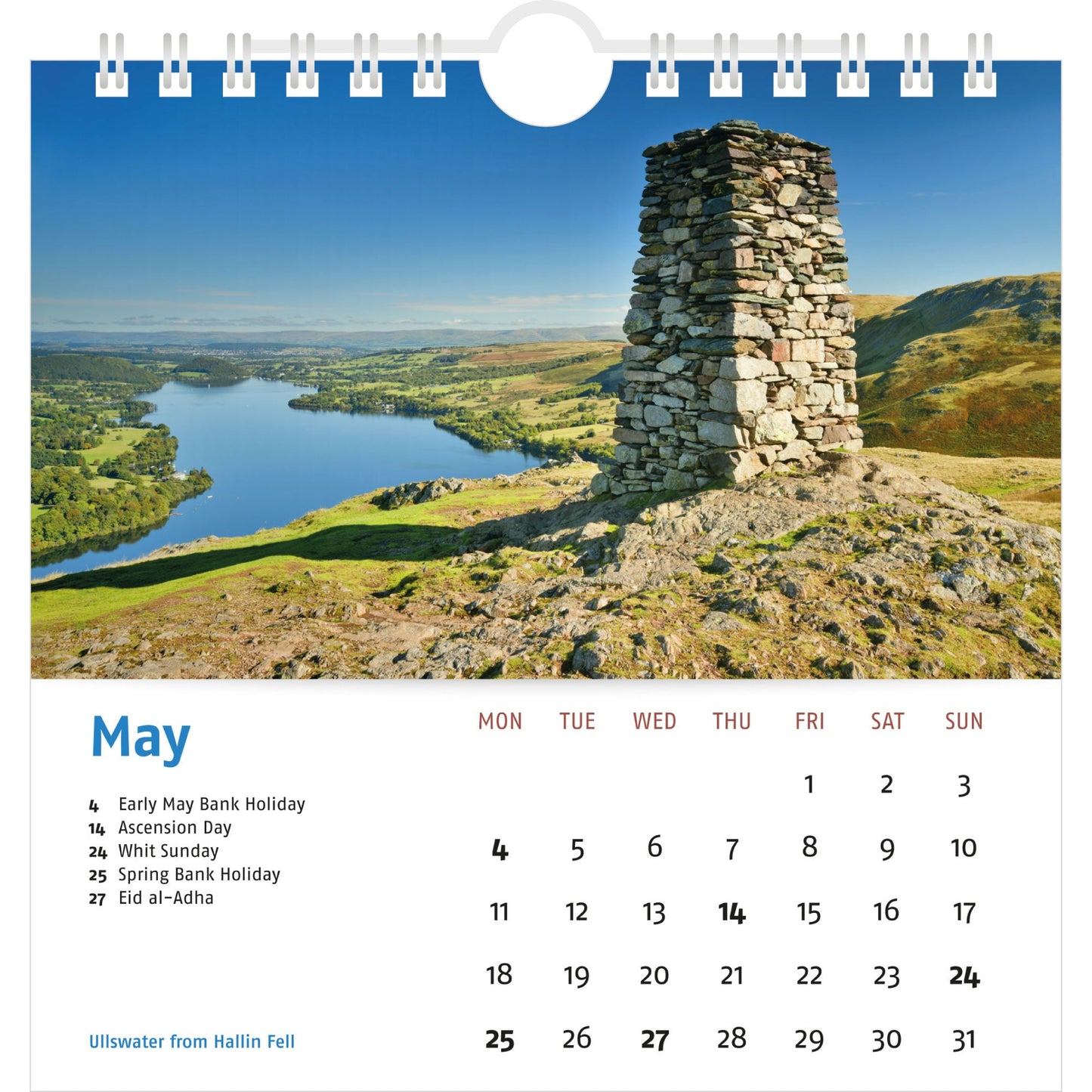 2026 Lake District Desk Calendar – May