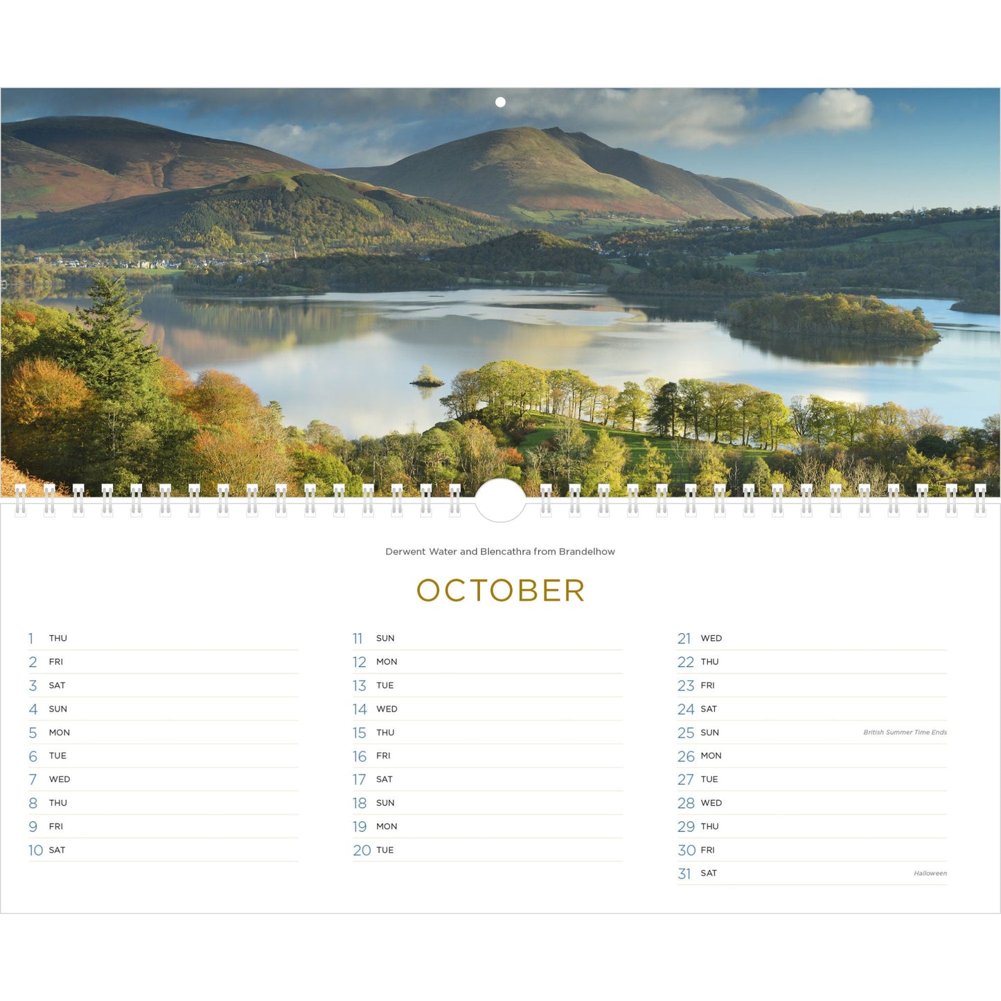 2026 Lake District Panoramic Calendar – October