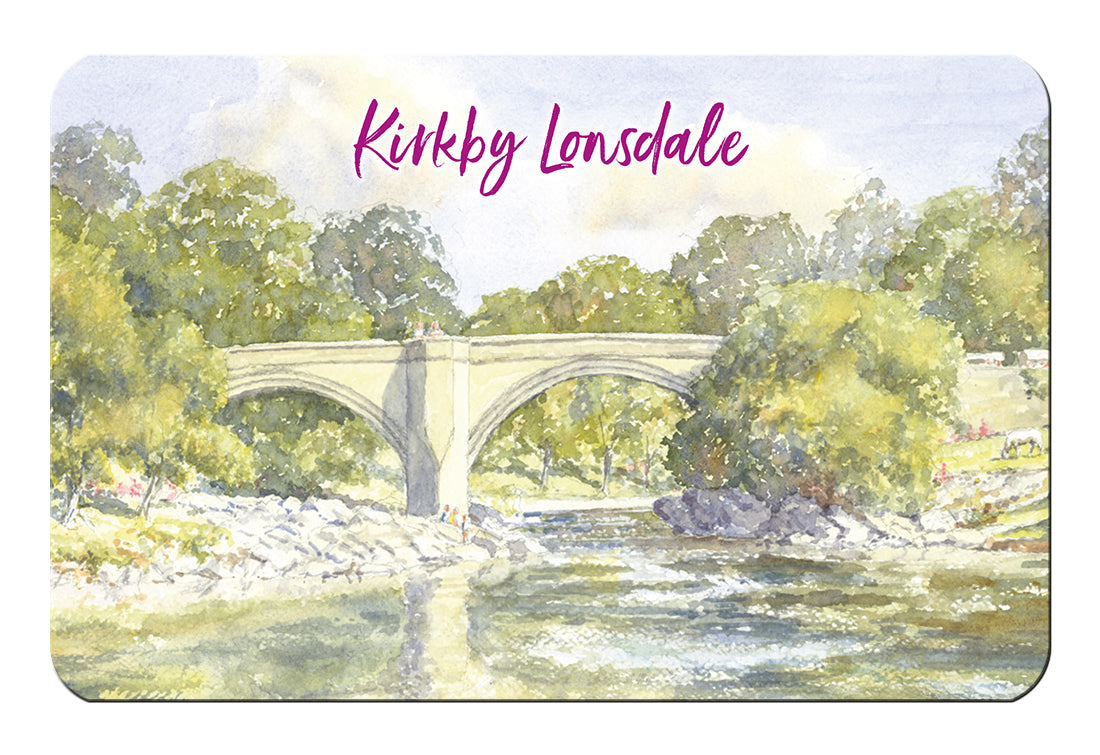Kirkby Lonsdale Watercolour Fridge Magnet for trade & wholesale