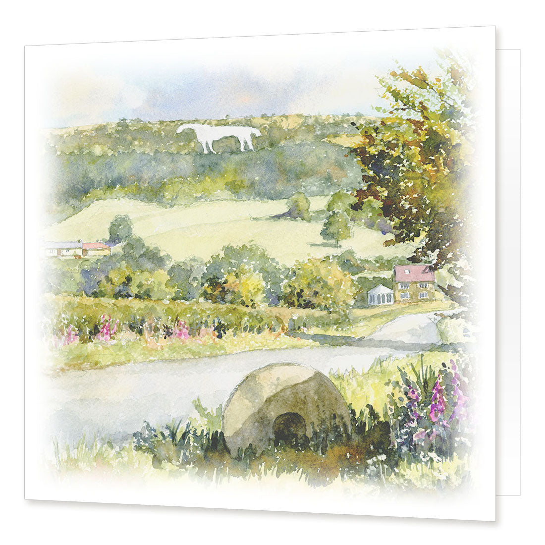 White Horse, Kilburn greetings card | Great Stuff from Cardtoons