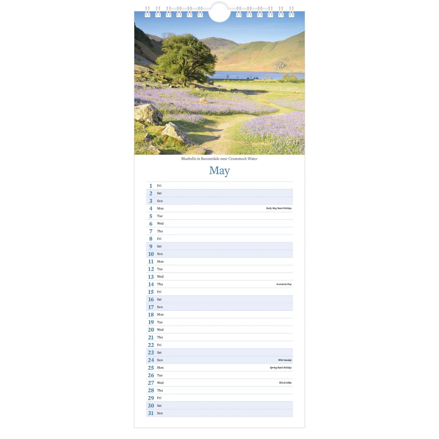 2026 Lake District Slimline Calendar – May