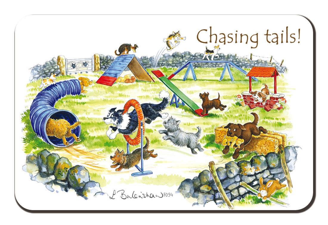 Country Comicals "Chasing Tails" Fridge Magnet