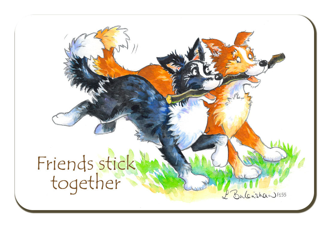 Country Comicals "Friends Stick Together" Fridge Magnet