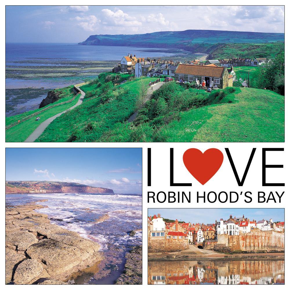 I Love Robin Hood's Bay Square Postcard by Cardtoons