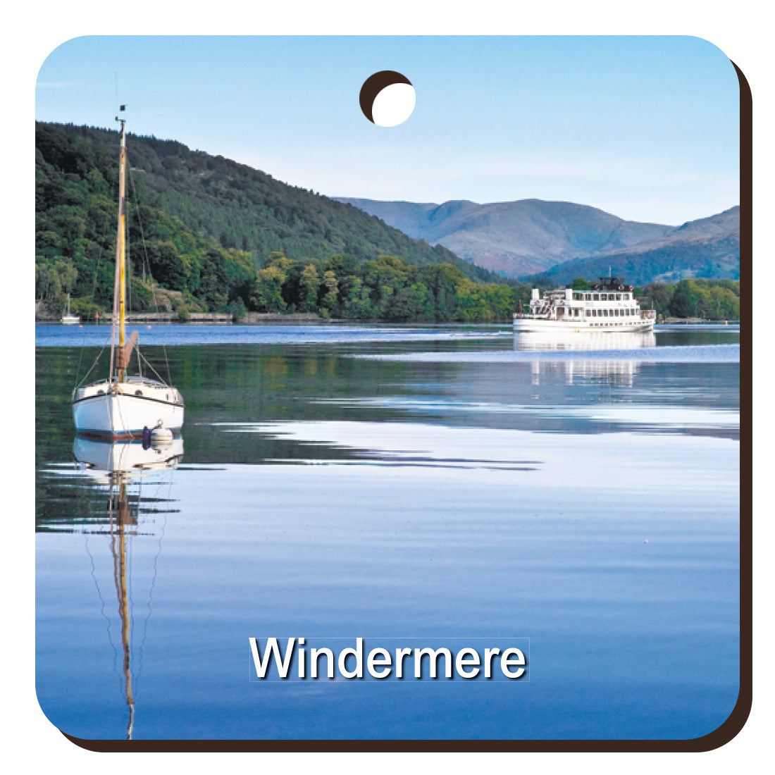 Windermere Wooden Keyring | Great Stuff from Cardtoons