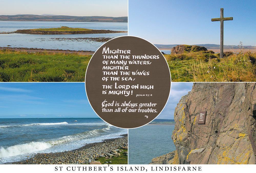 St Cuthbert's Island, Lindisfarne postcard | Great Stuff from Cardtoons