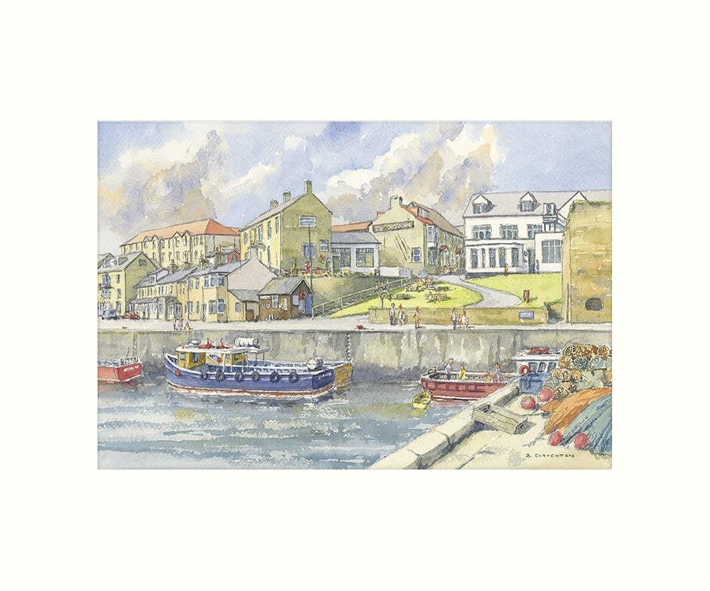 Seahouses Harbour art print - Great Stuff from Cardtoons