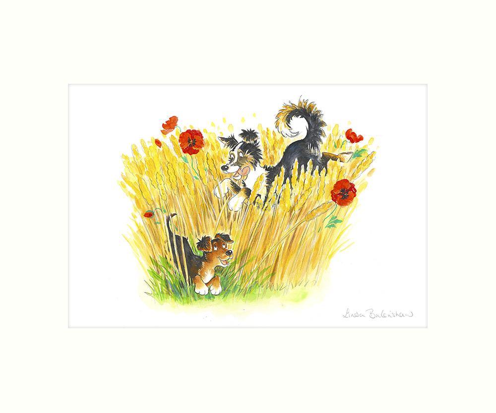 "Poppy Dogs" Art Print | Great Stuff from Cardtoons