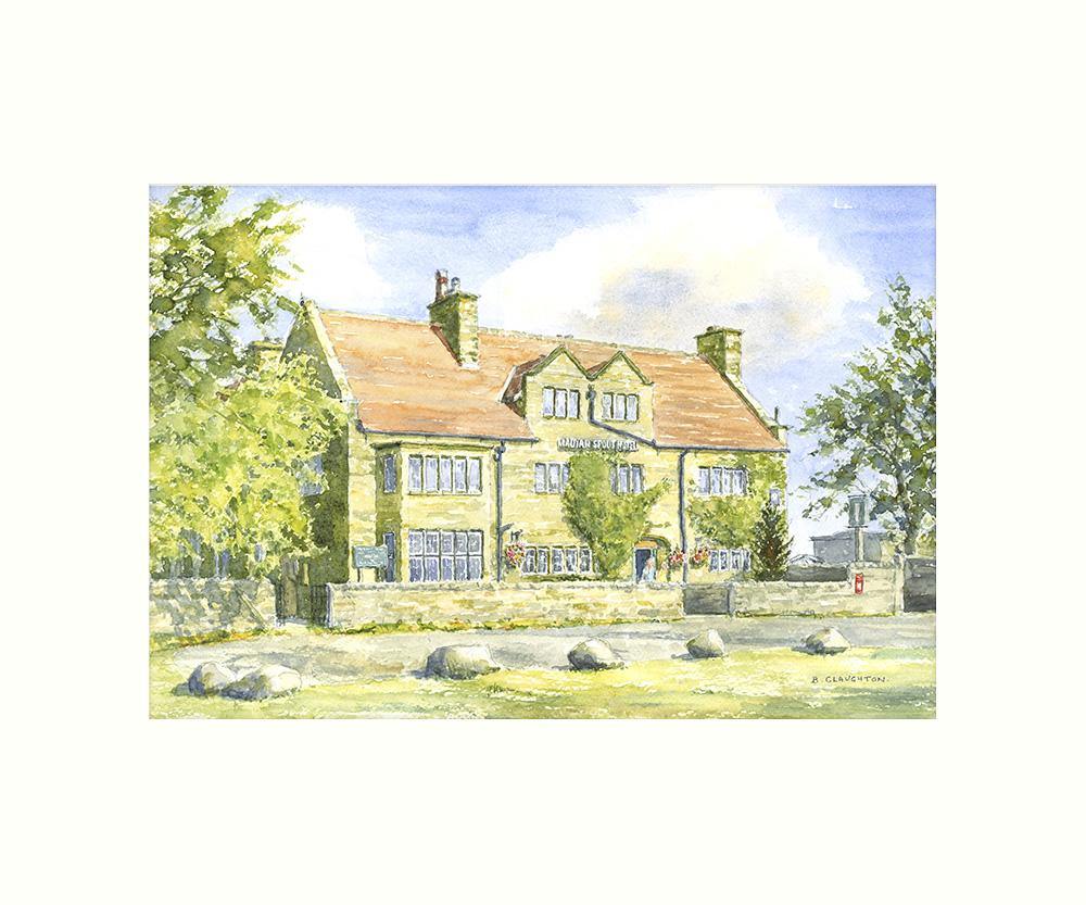 Mallyan Spout Hotel, Aidensfield art print - Great Stuff from Cardtoons