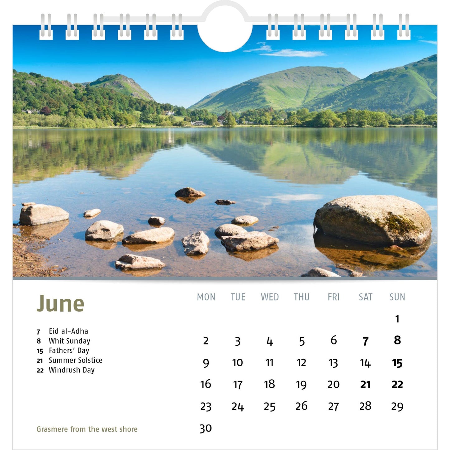 2025 Lake District Desk Calendar ,  June