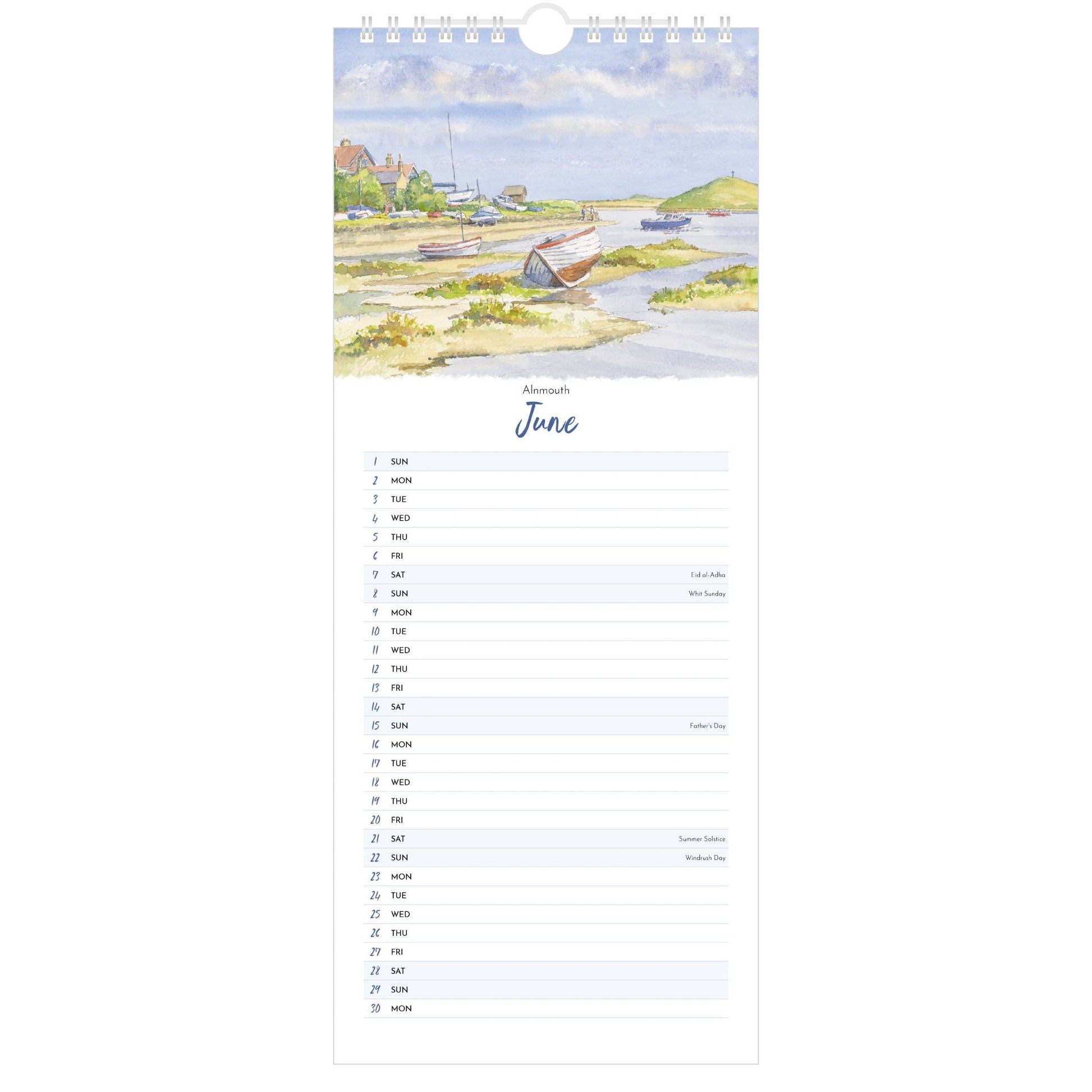 2025 Northumbria Watercolours Calendar ,  June