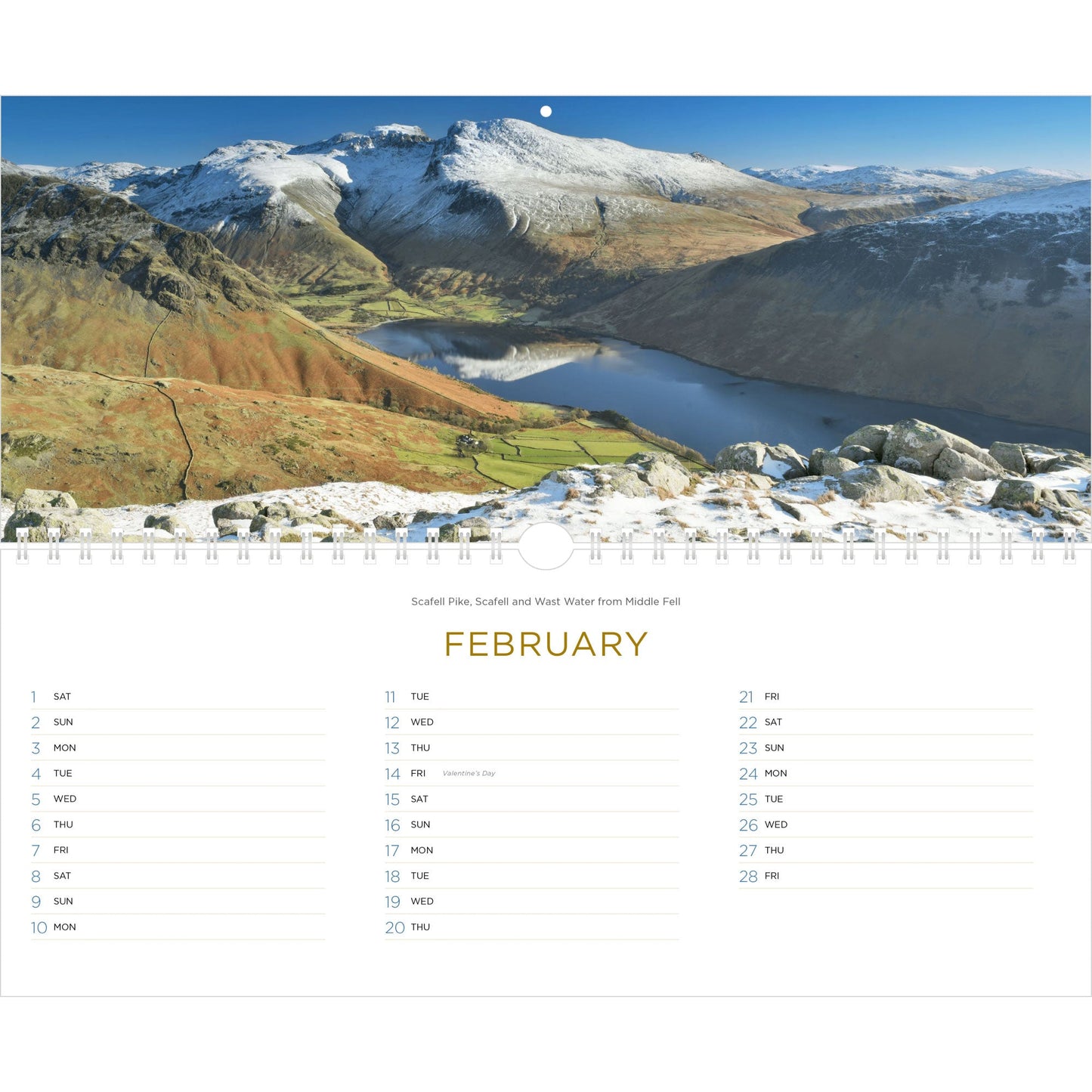 2025 Lake District Panoramic Calendar ,  February