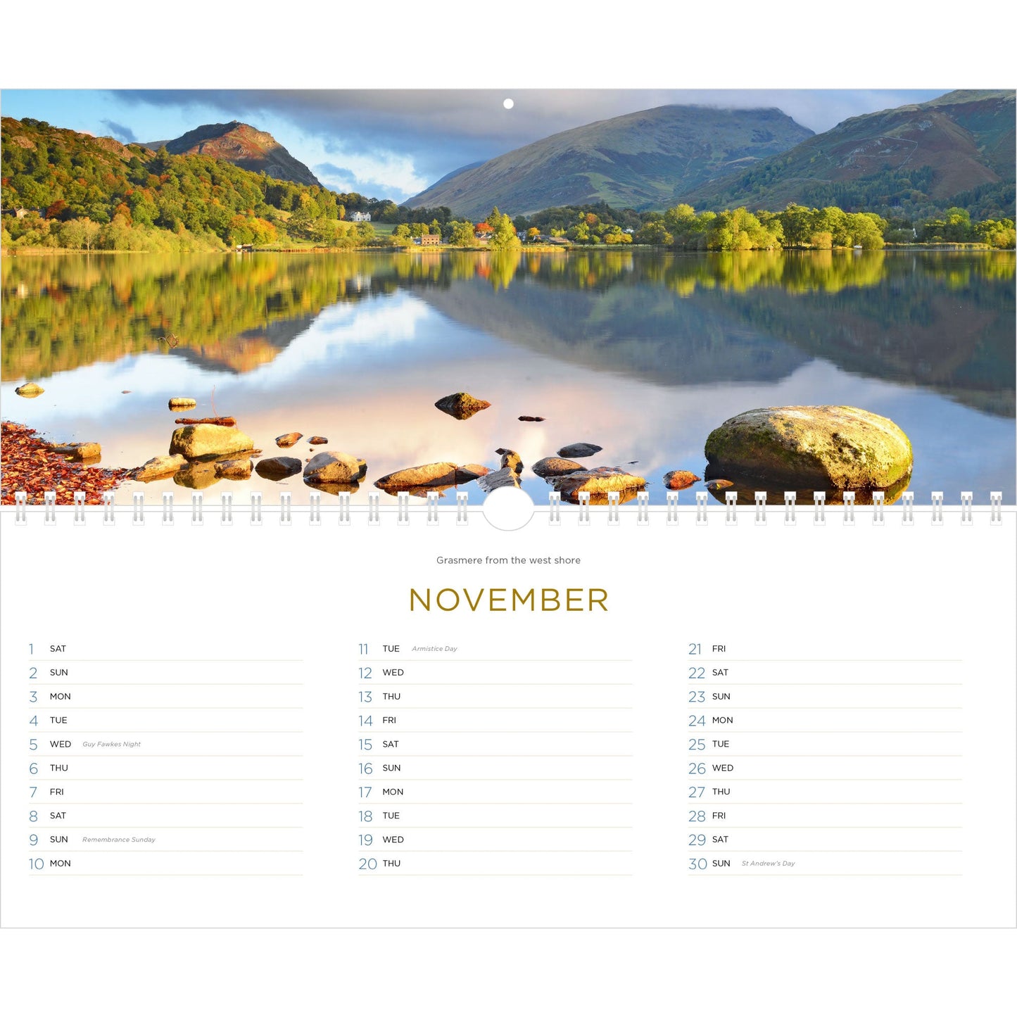 2025 Lake District Panoramic Calendar ,  November