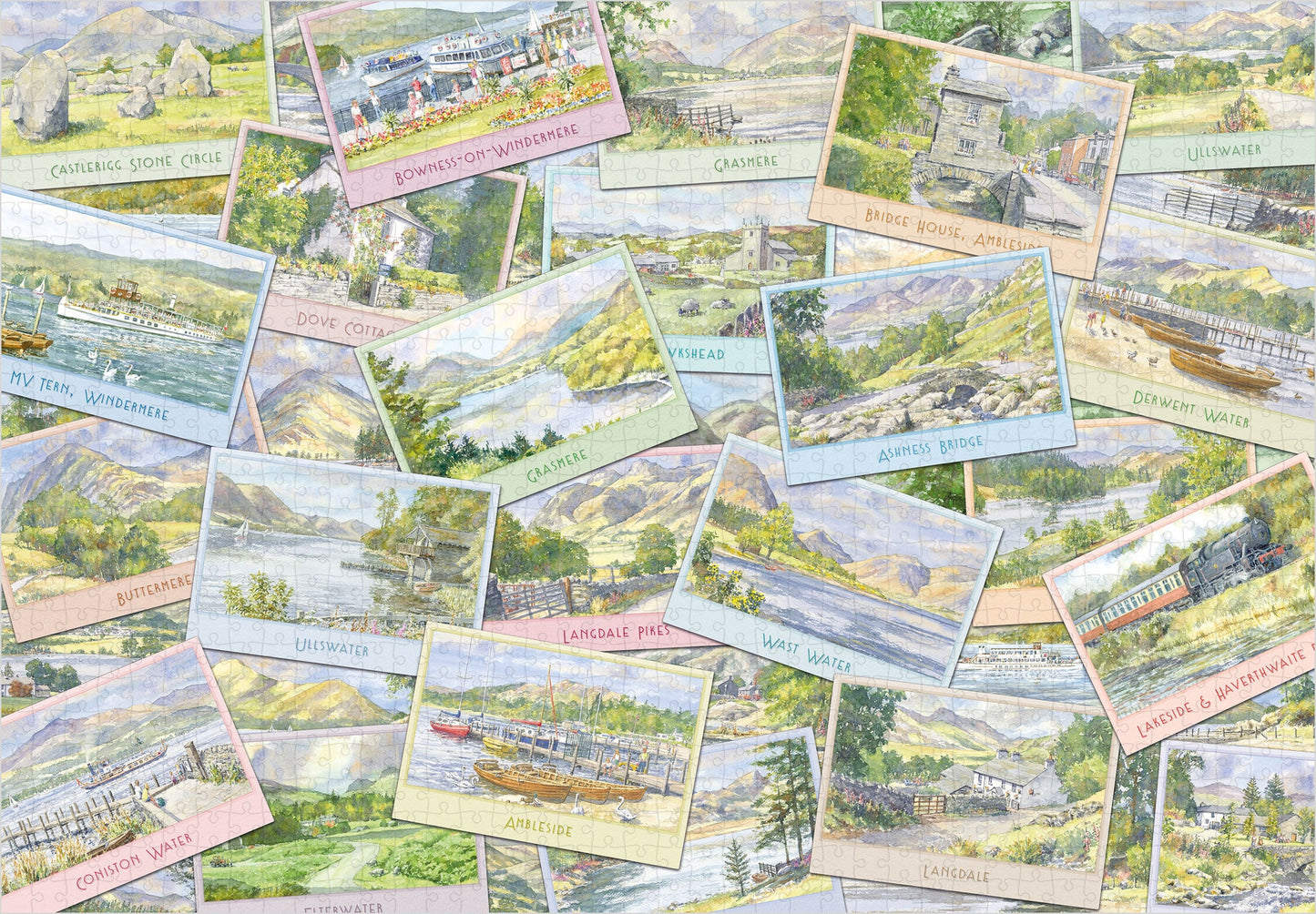 Lake District Watercolours Luxury Jigsaw Puzzle - jigsaw