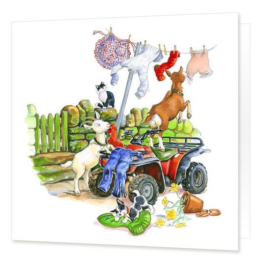 "Goat Havoc" Greetings Card | Great Stuff from Cardtoons