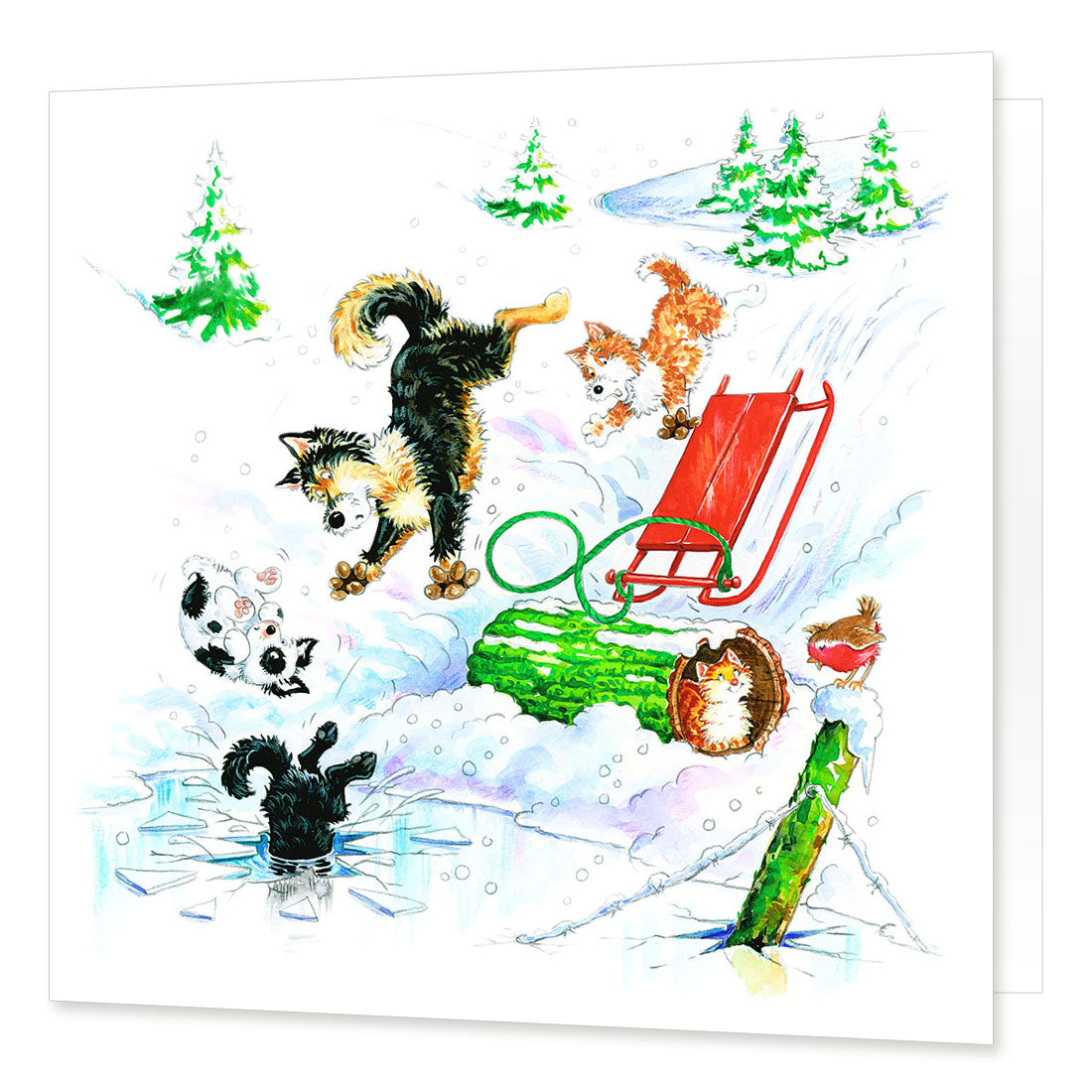 "Snow Run" Greetings Card | Great Stuff from Cardtoons