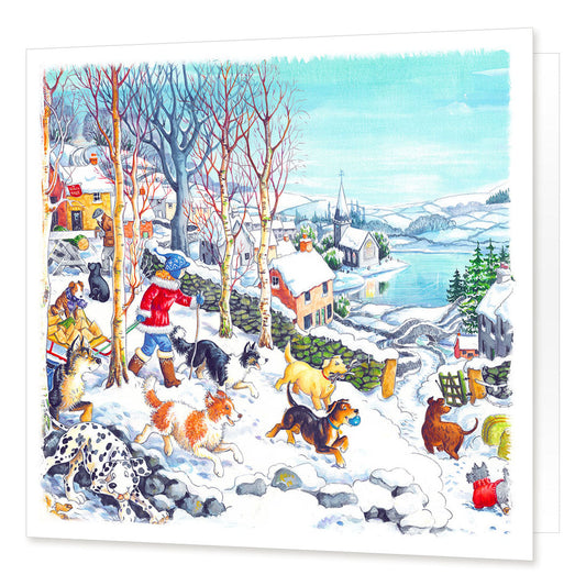 "Winter Walkies" Greetings Card | Great Stuff from Cardtoons