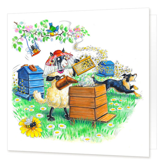 Woolly honey trap greetings card - Great Stuff from Cardtoons