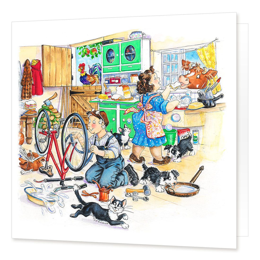 "Kitchen Chaos" Greetings Card | Great Stuff from Cardtoons