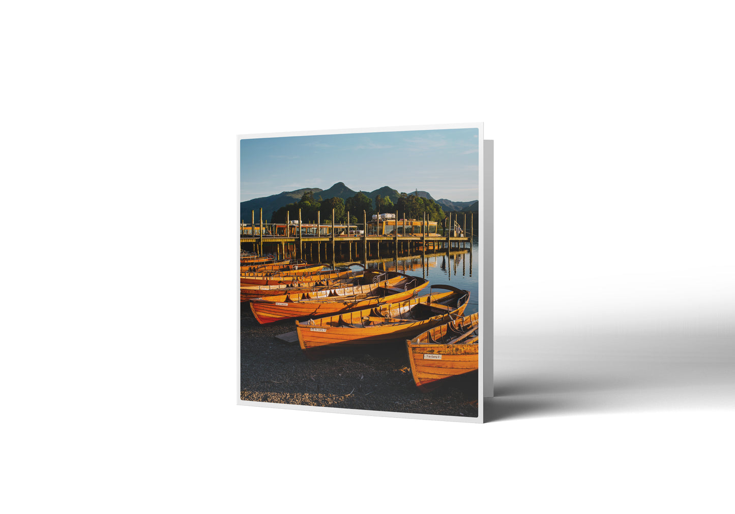 Boats on Derwent Water Greetings Card