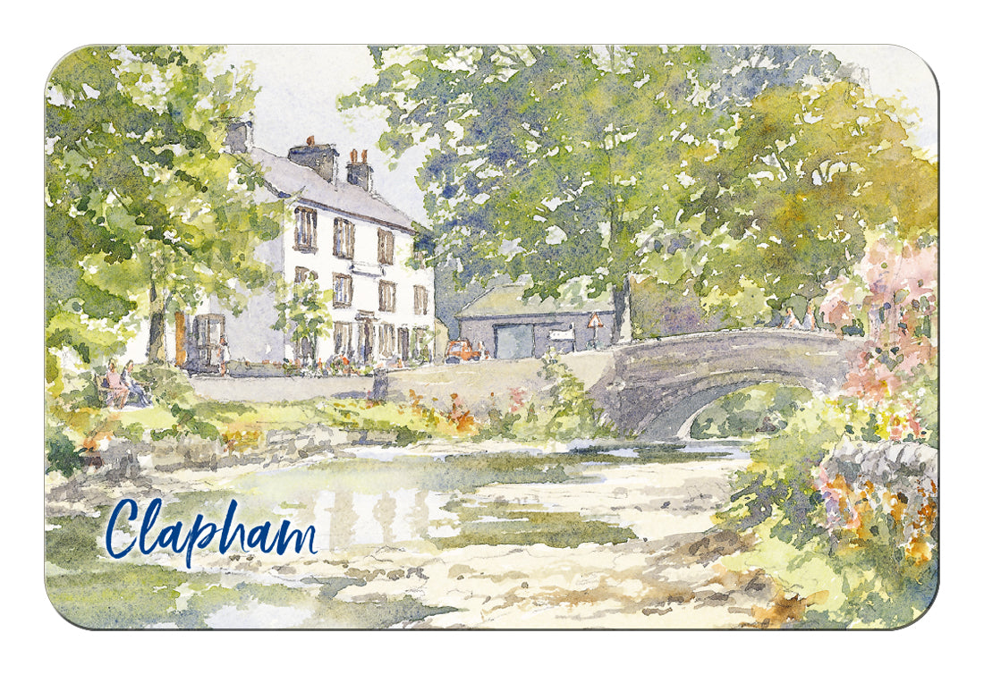 Watercolour of Clapham in Yorkshire
