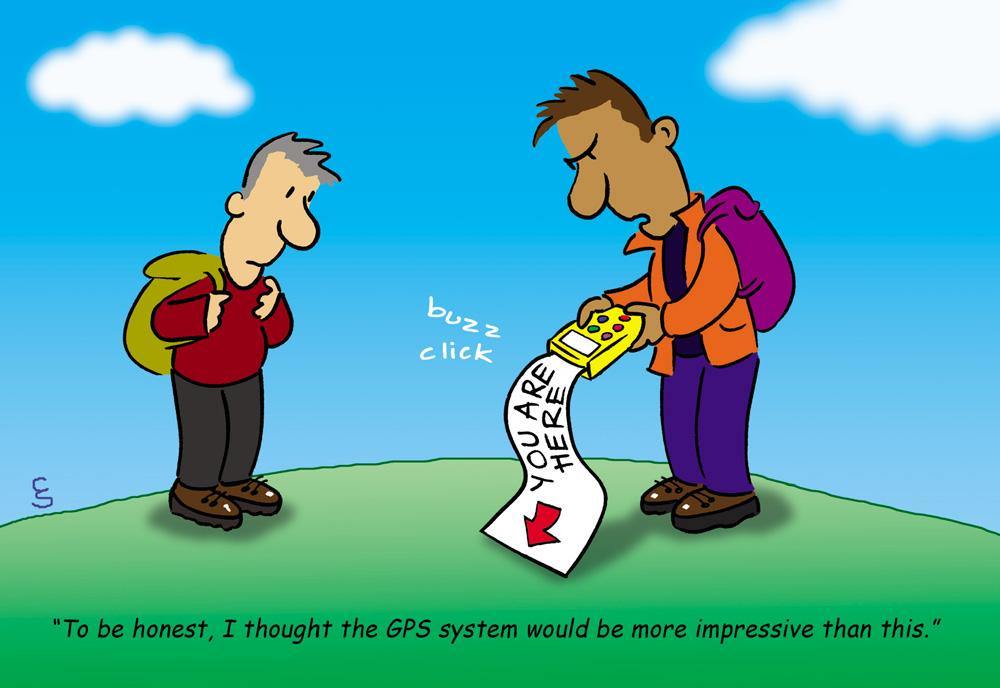 To be honest I thought the GPS system postcard | Great Stuff from Cardtoons