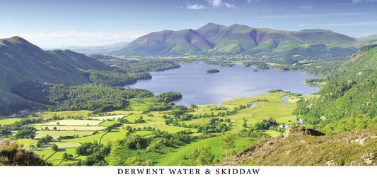 Derwent Water and Skiddaw postcard from Cardtoons Publications