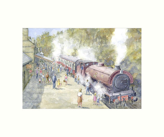 Haverthwaite Station art print | Great Stuff from Cardtoons