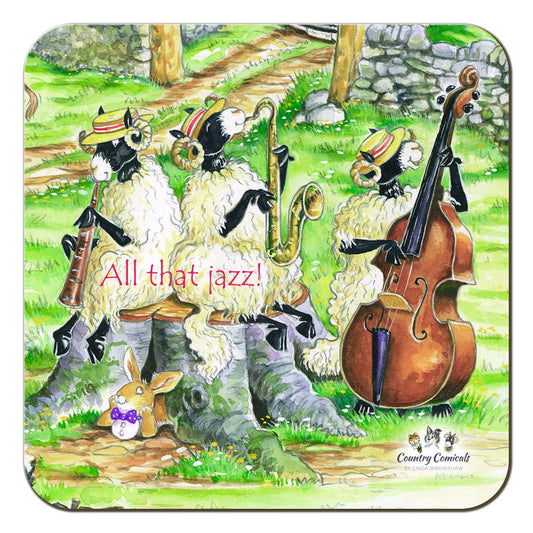 Country Comicals "All That Jazz" Coaster by Linda Birkinshaw