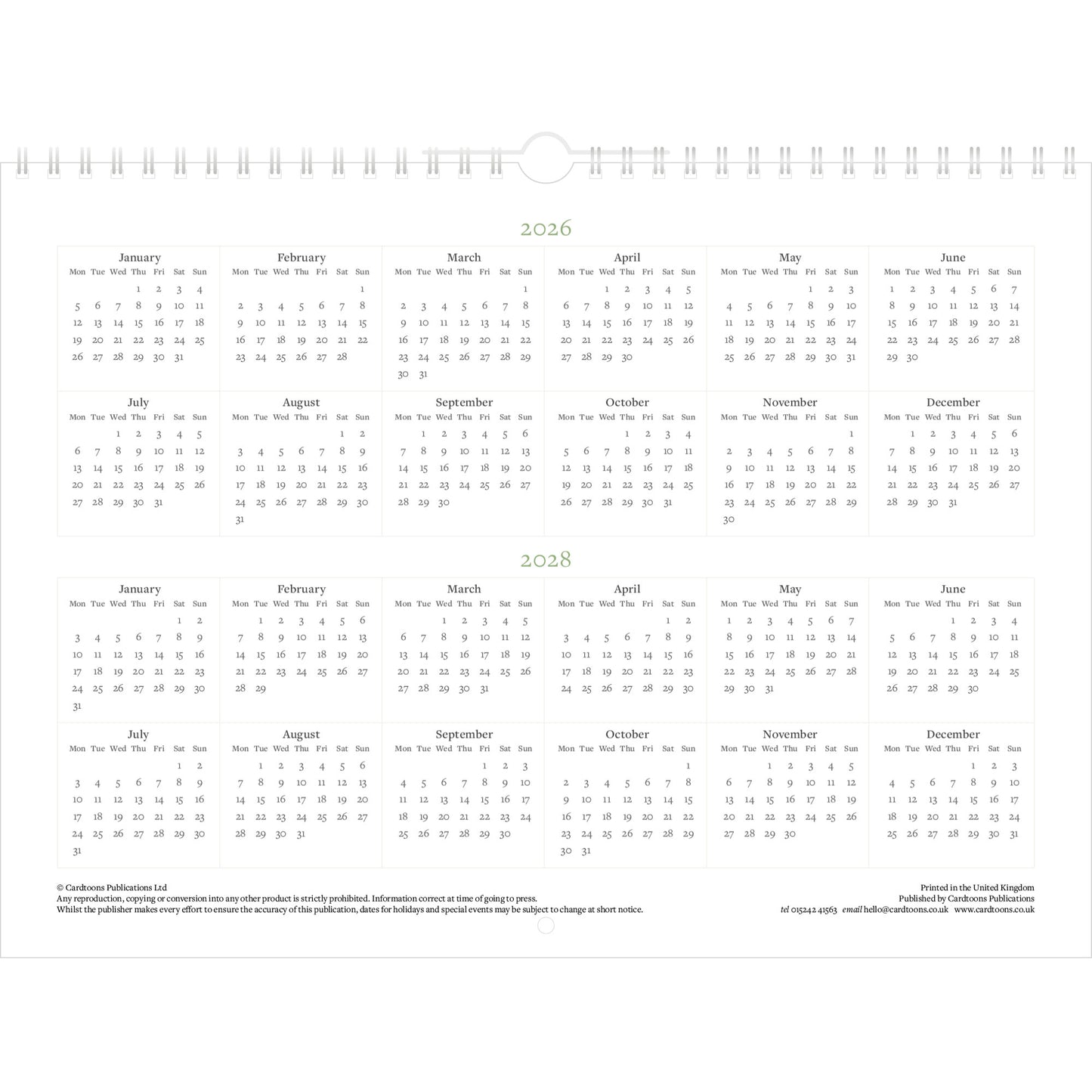 Wordsworth's Lake District Calendar 2027 - Quickview Page