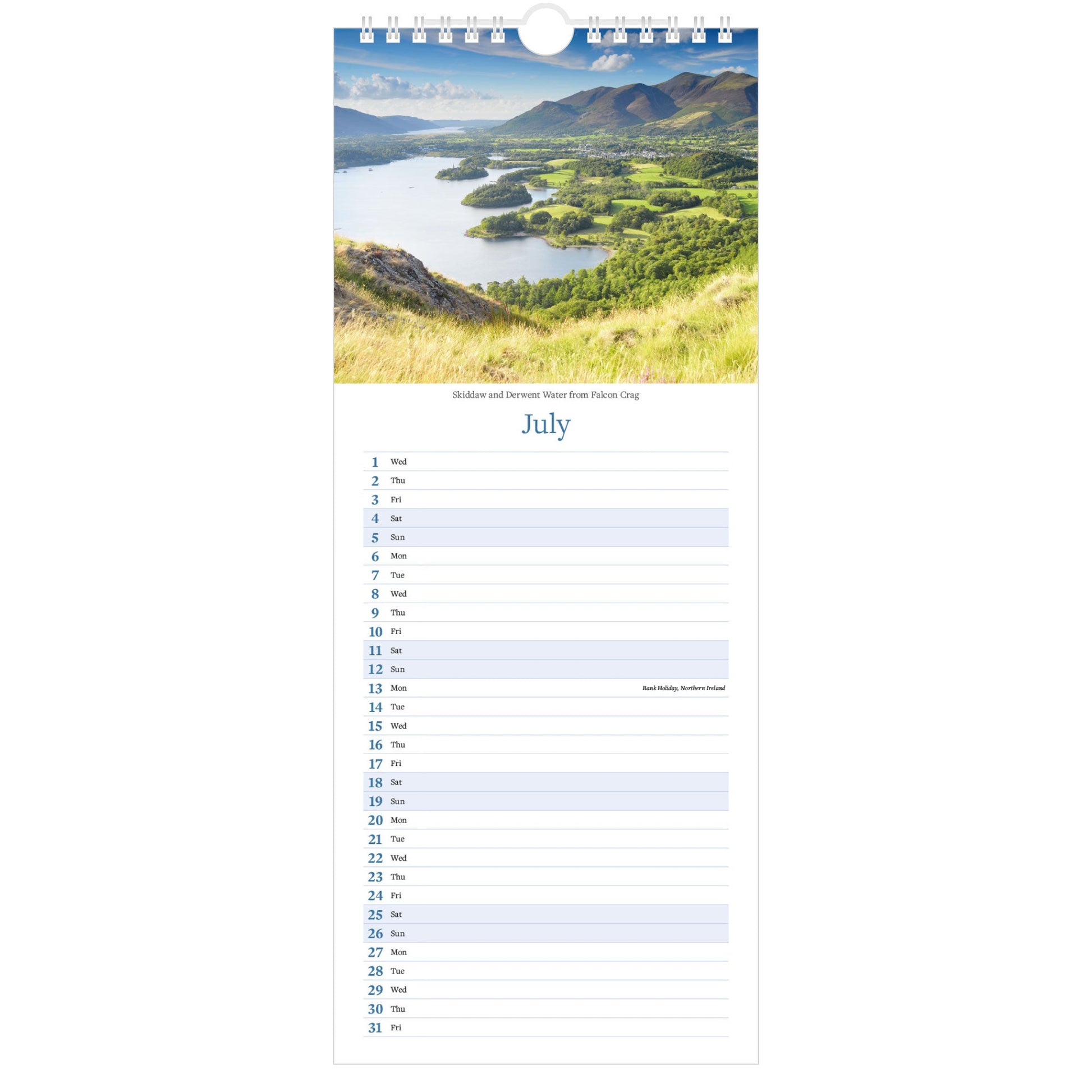 2026 Lake District Slimline Calendar – July