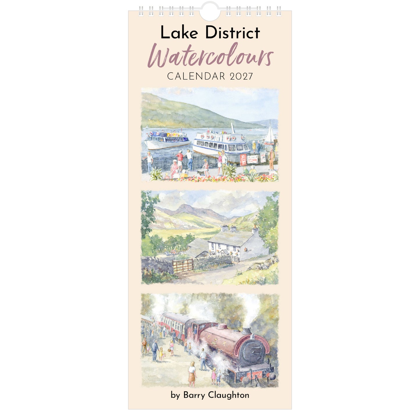 Lake District Watercolours Calendar 2027 - Front Cover