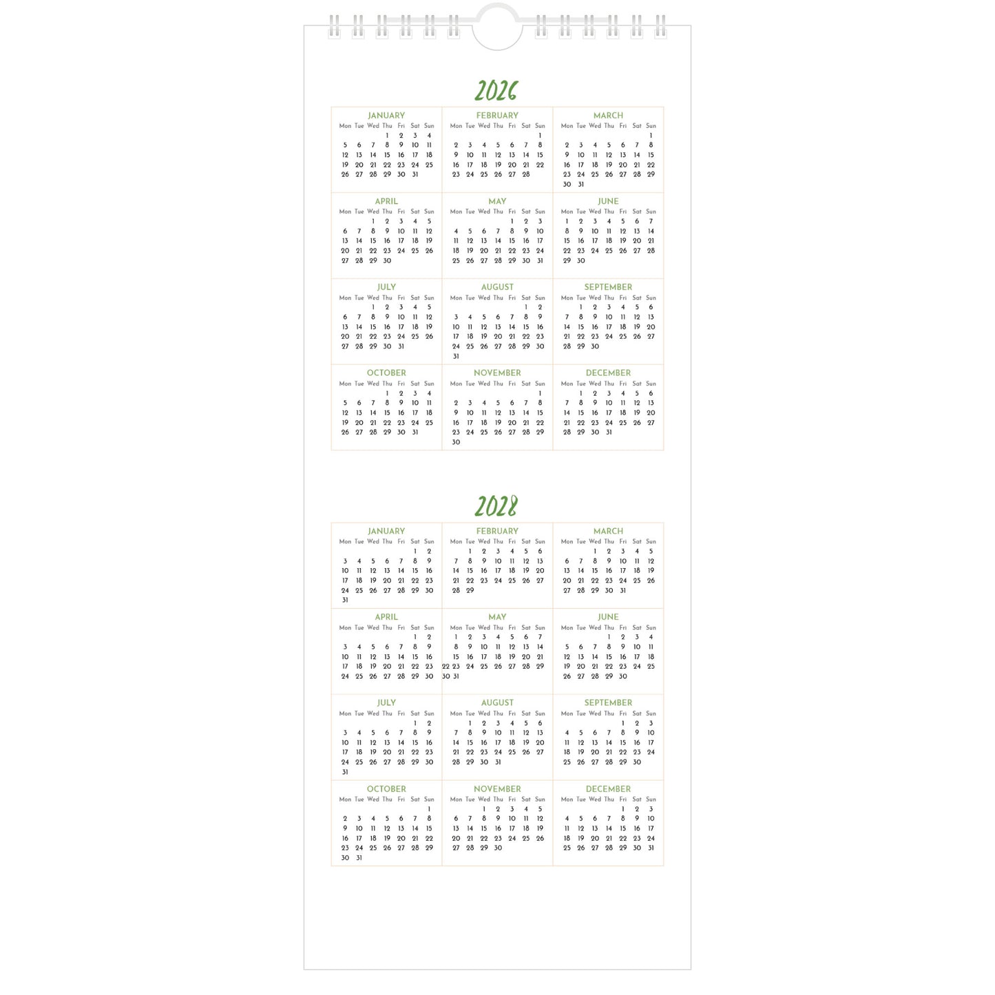 Yorkshire Watercolours Slimline 2027 - Quickview Page
