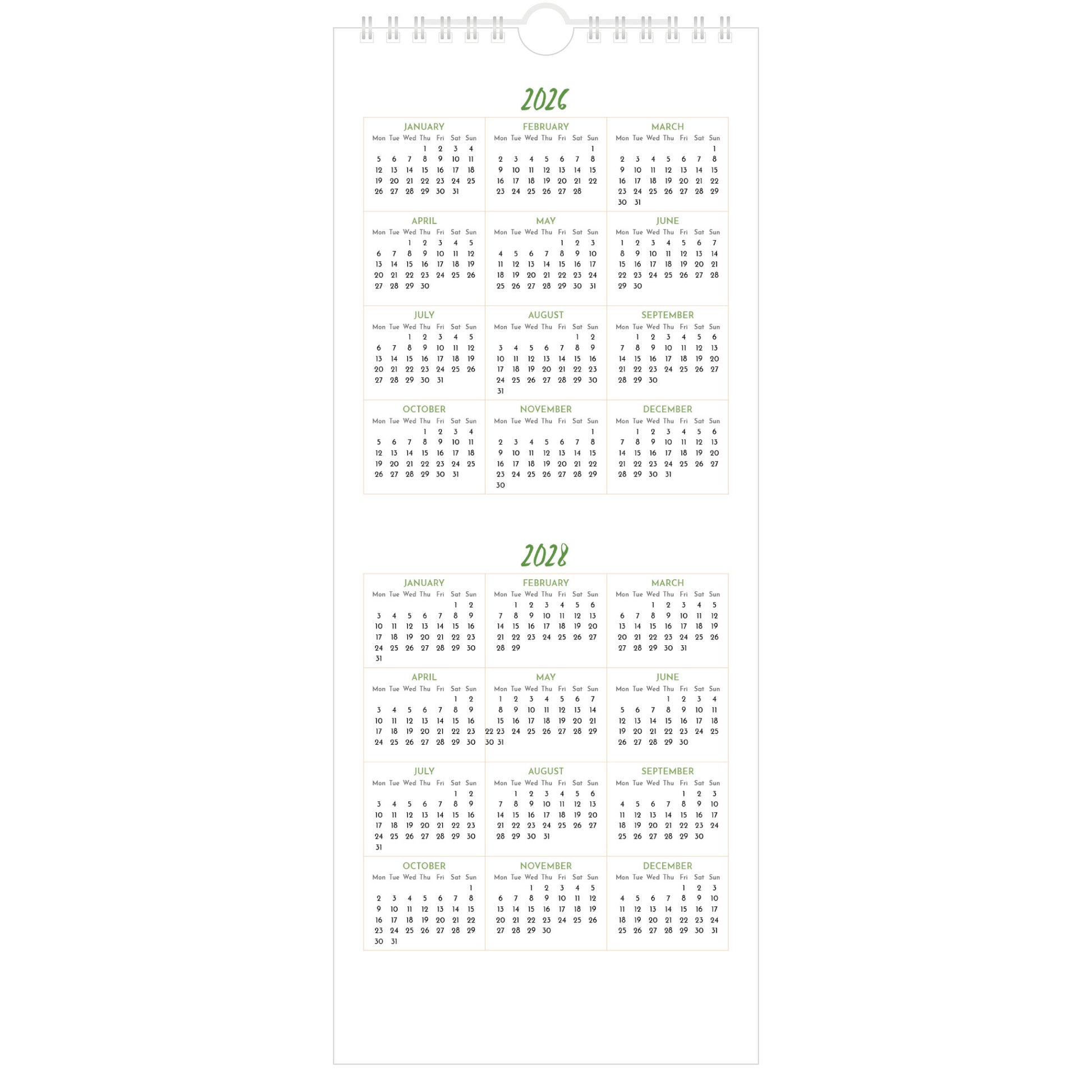 Yorkshire Watercolours Slimline 2027 - Quickview Page