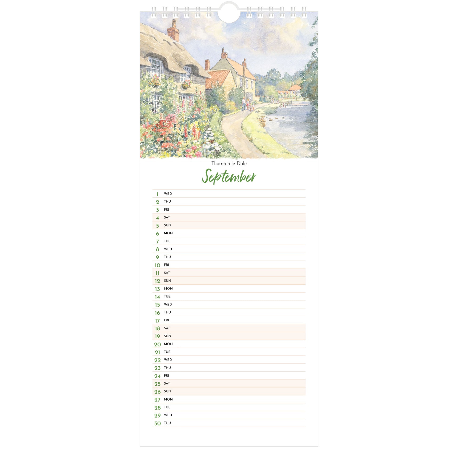 Yorkshire Watercolours Slimline 2027 - September (Thornton-in-Lonsdale)