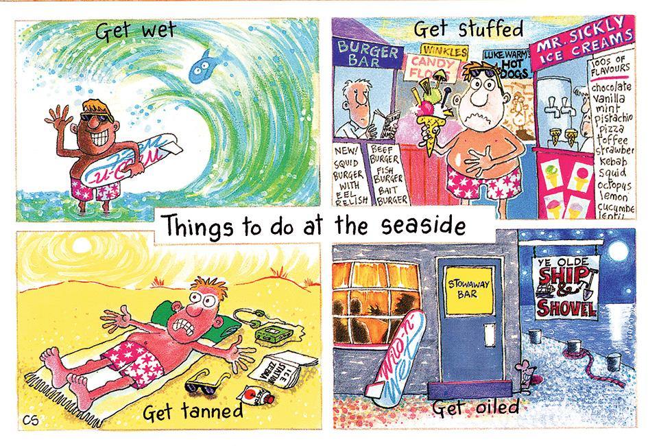 "Things To Do At The Seaside" Postcard | Great Stuff from Cardtoons