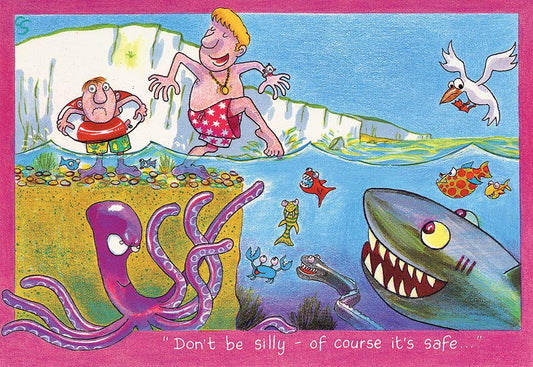 "Of Course It's Safe" Postcard | Great Stuff from Cardtoons