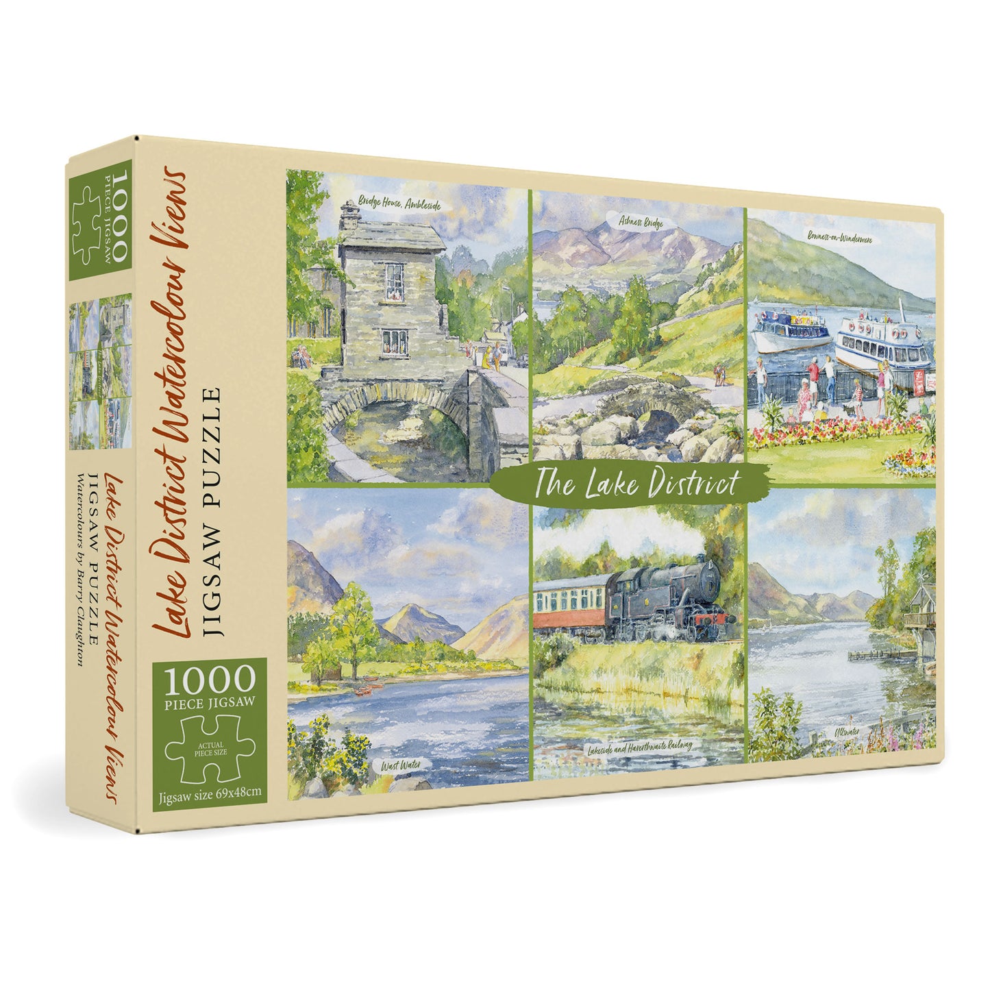 Lake District Watercolour Views 1,000 Piece Deluxe Jigsaw - box