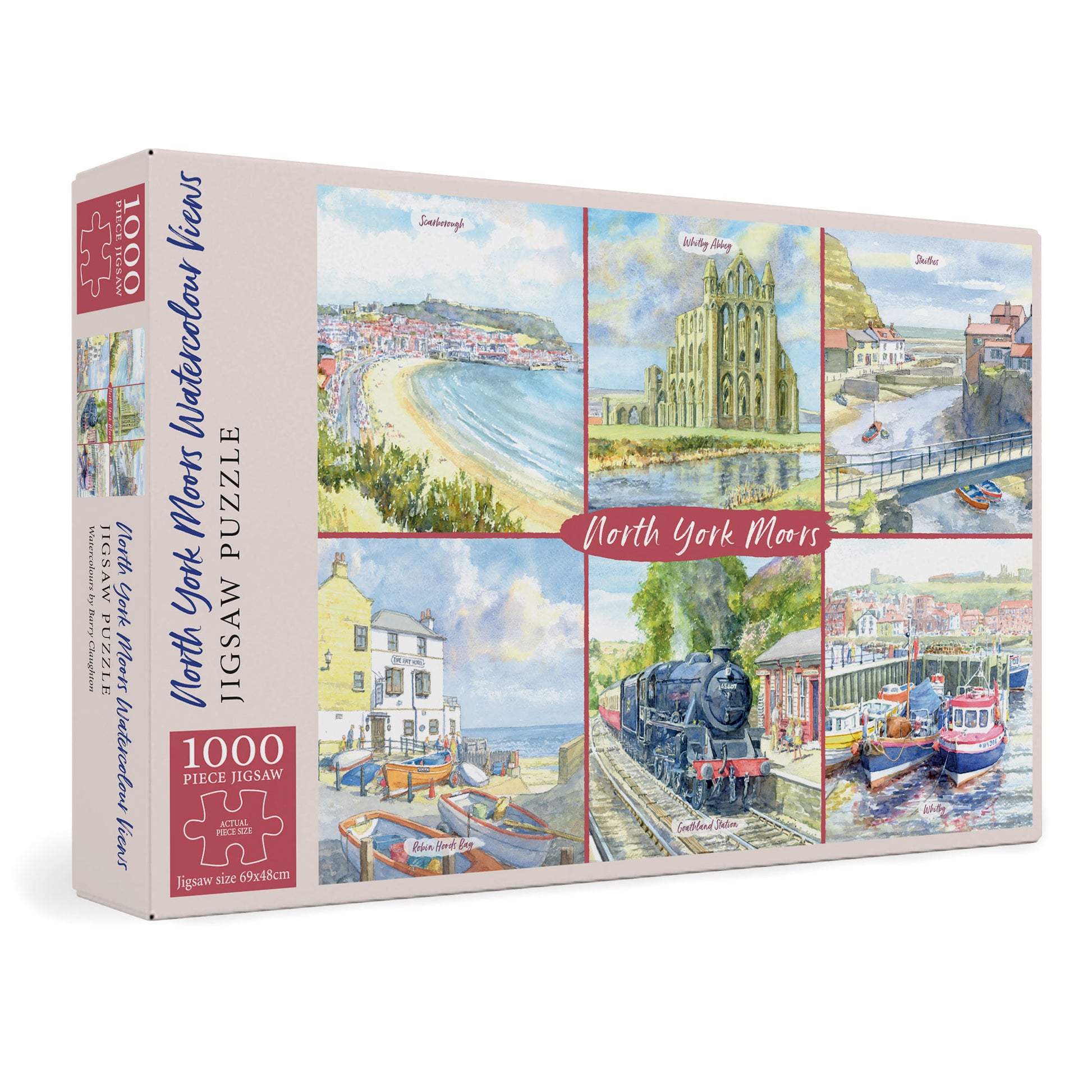 North York Moors Watercolour Views 1,000 Piece Deluxe Jigsaw - box