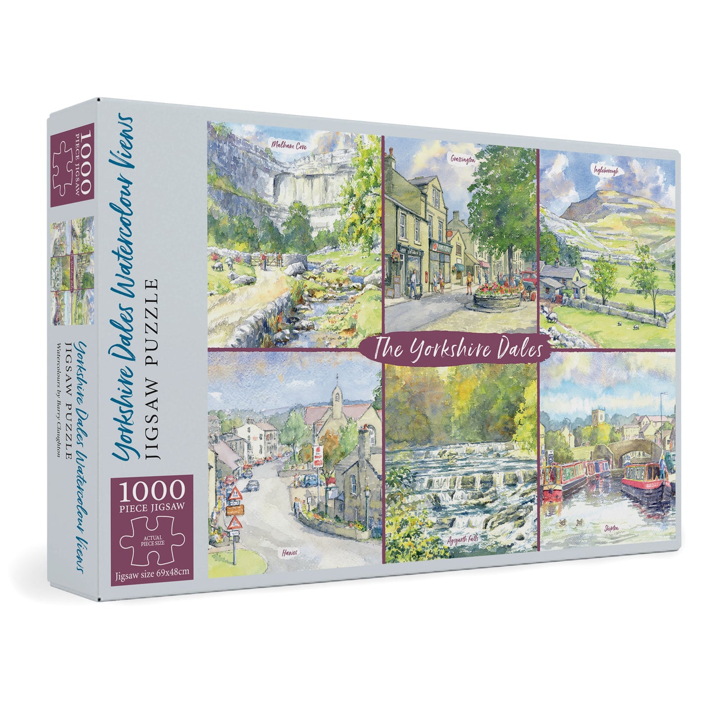 Yorkshire Dales Watercolour Views 1,000 Piece Deluxe Jigsaw - box