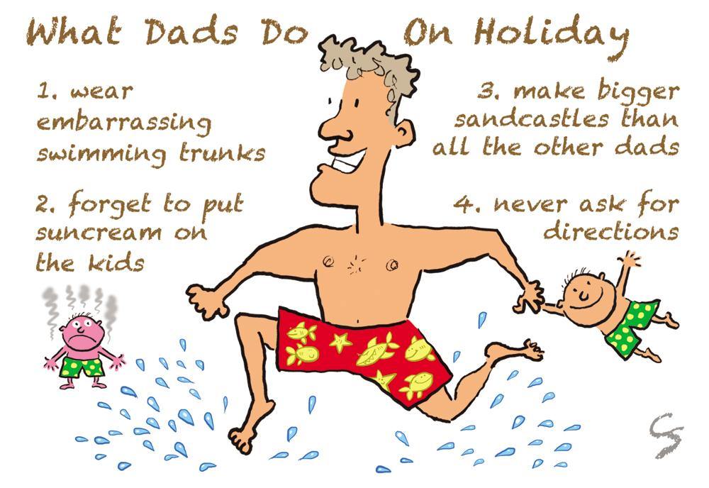 "What Dads Do On Holiday" Postcard | Great Stuff from Cardtoons