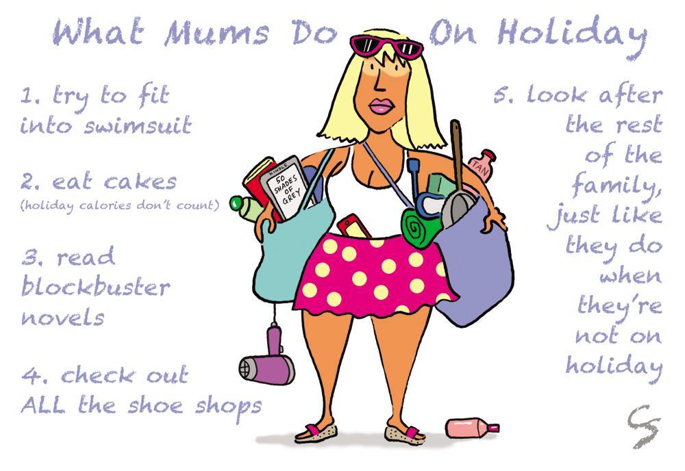 "What Mums Do On Holiday" Postcard | Great Stuff from Cardtoons