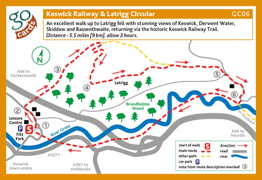 Keswick Railway & Latrigg Circular Walk Go Card