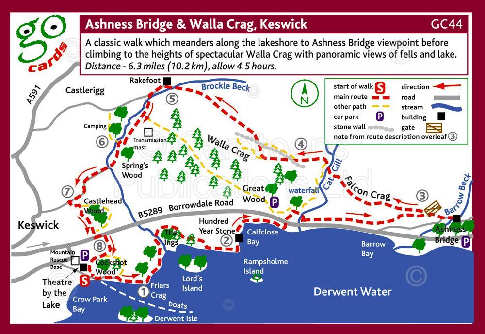Ashness Bridge & Walla Crag, Keswick Walk | Great Stuff from Cardtoons