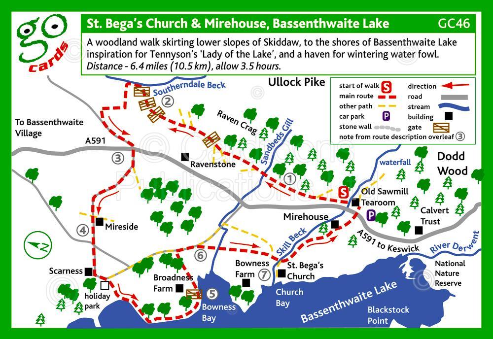 St. Bega's Church & Mirehouse, Bassenthwaite Walk | Great Stuff from Cardtoons