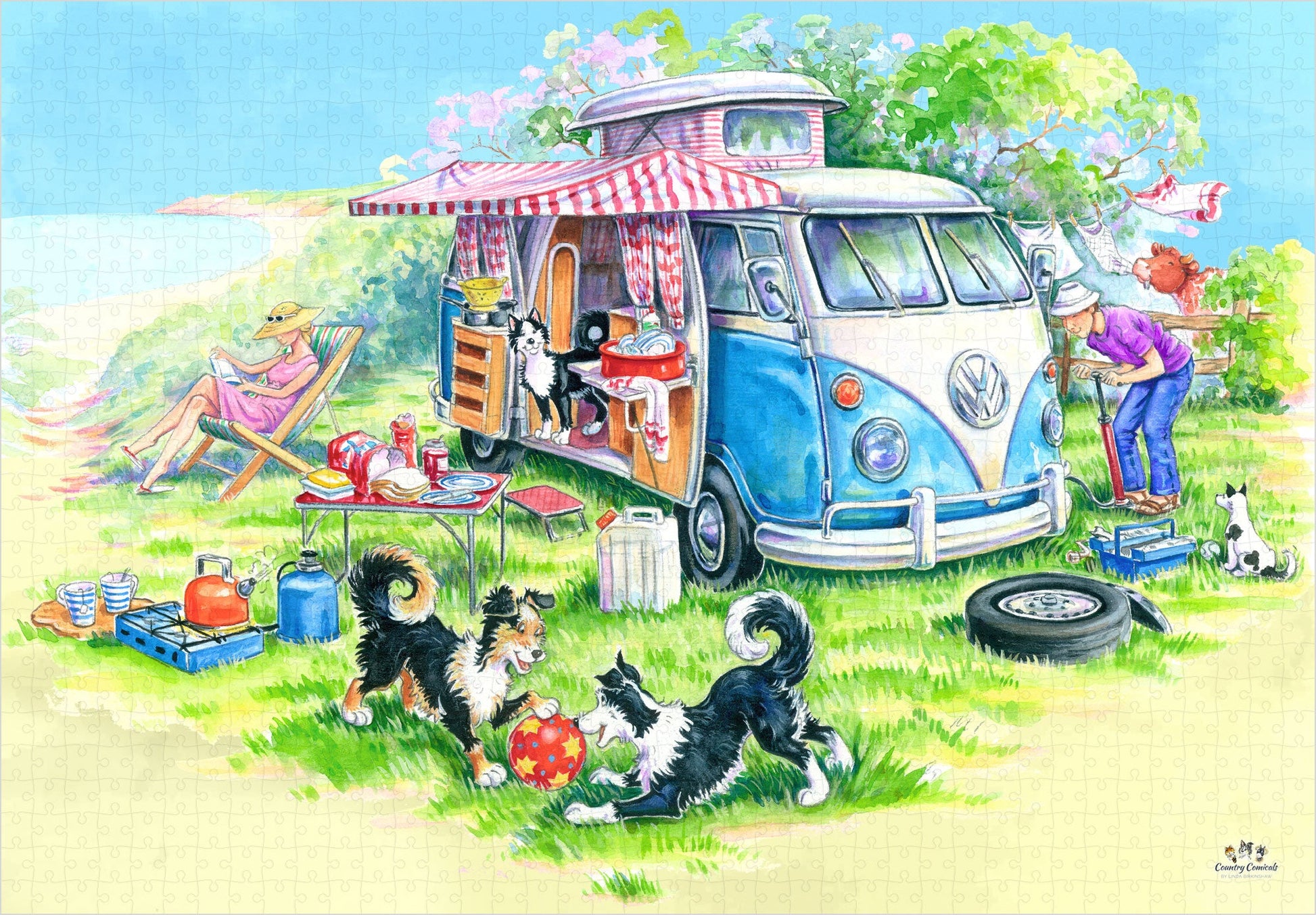 "Camper Van Heaven" Deluxe Country Comicals Jigsaw - jigsaw