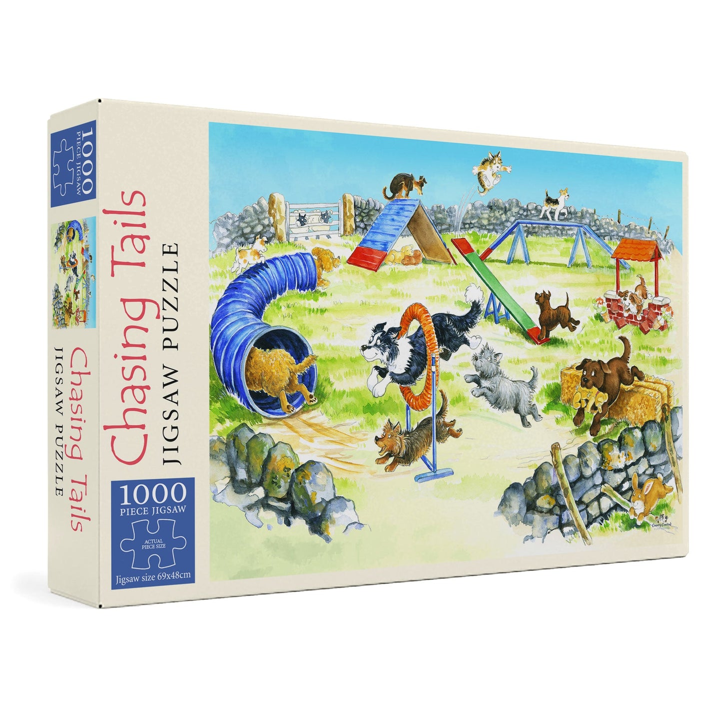 "Chasing Tails" Deluxe Country Comicals Jigsaw - box