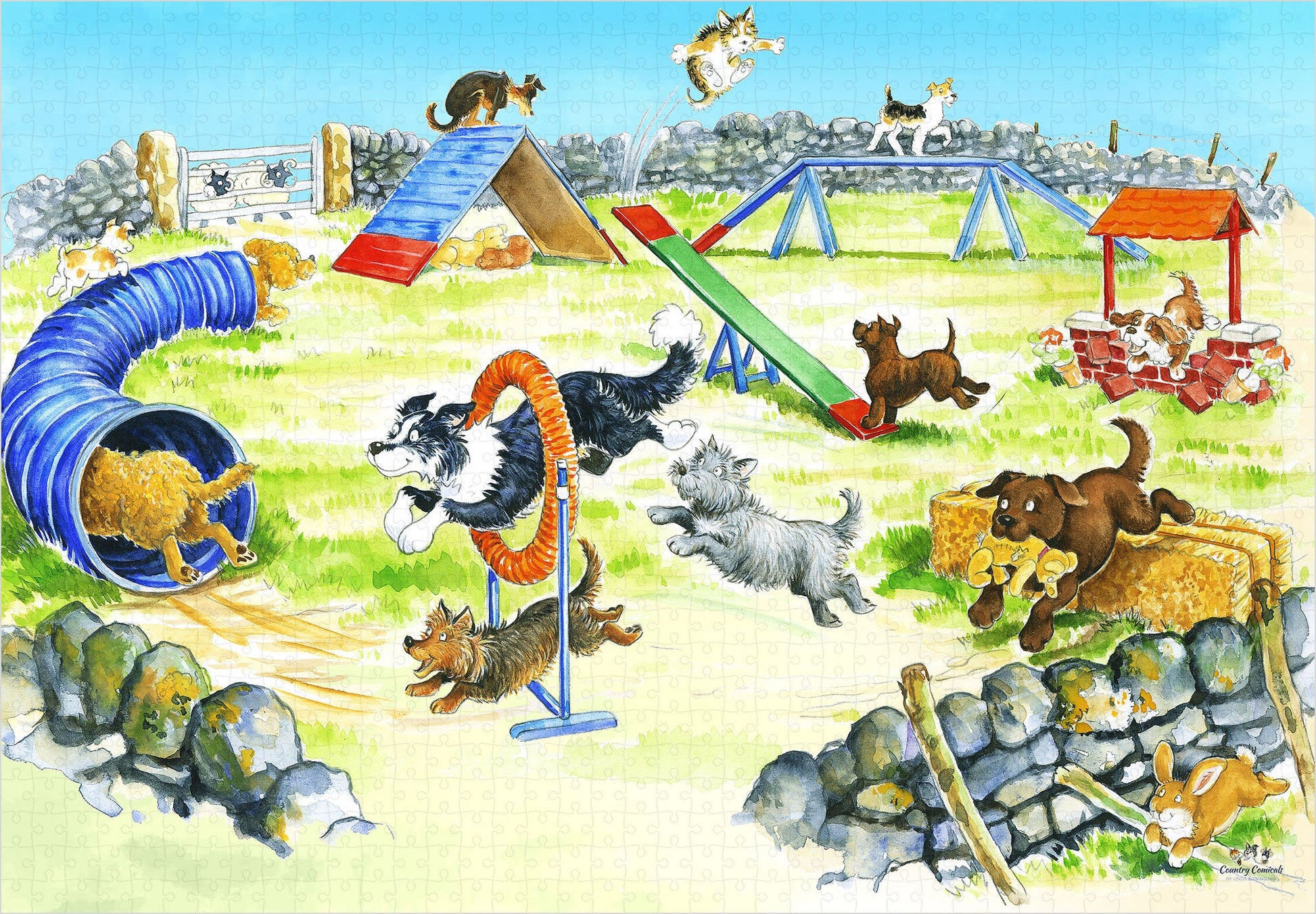 "Chasing Tails" Deluxe Country Comicals Jigsaw - jigsaw