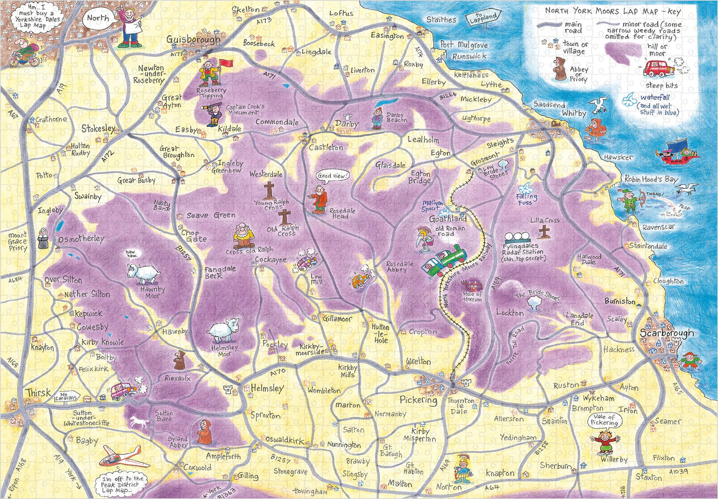 North York Moors Lap Map 1.,000 Piece Luxury Jigsaw Puzzle - box