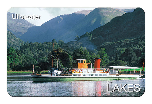 Ullswater Steamer flexible fridge magnet - Great Stuff from Cardtoons